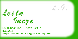 leila incze business card
